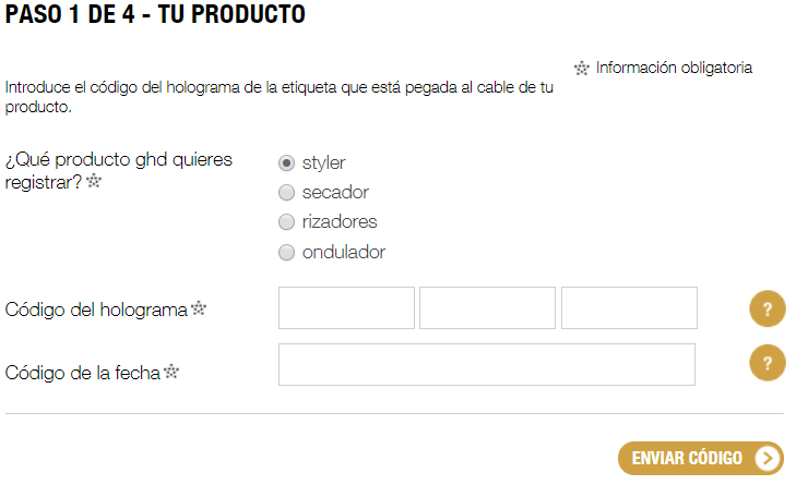 registrar producto ghd oficial