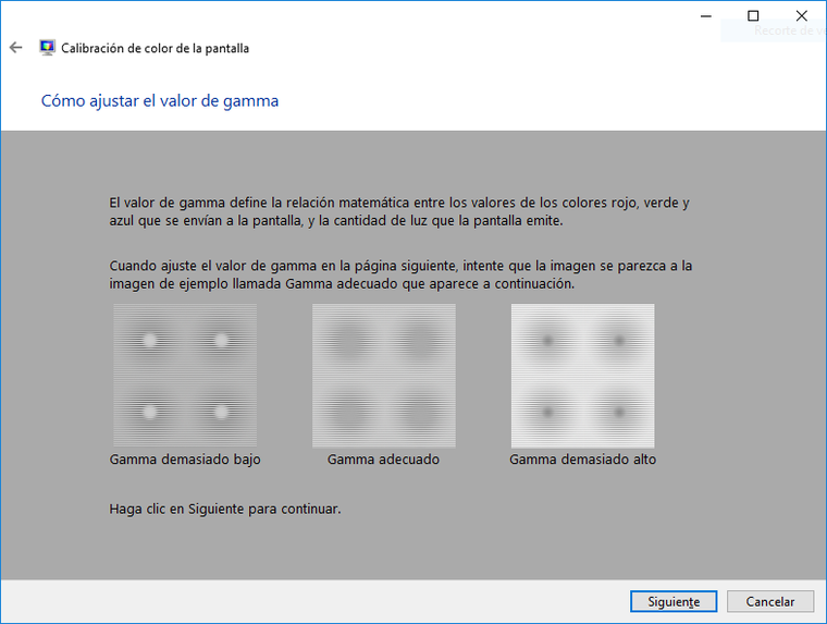 calibrar pantalla windows 10